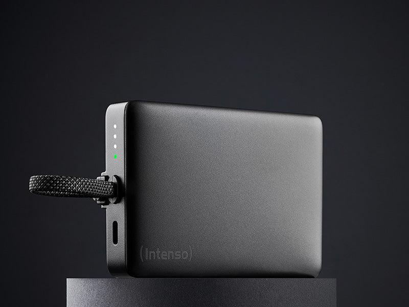 Intenso MC10000 10000mAh 20W Magnetic Power Bank with Built-in USB-C Cable - Grey - view 4