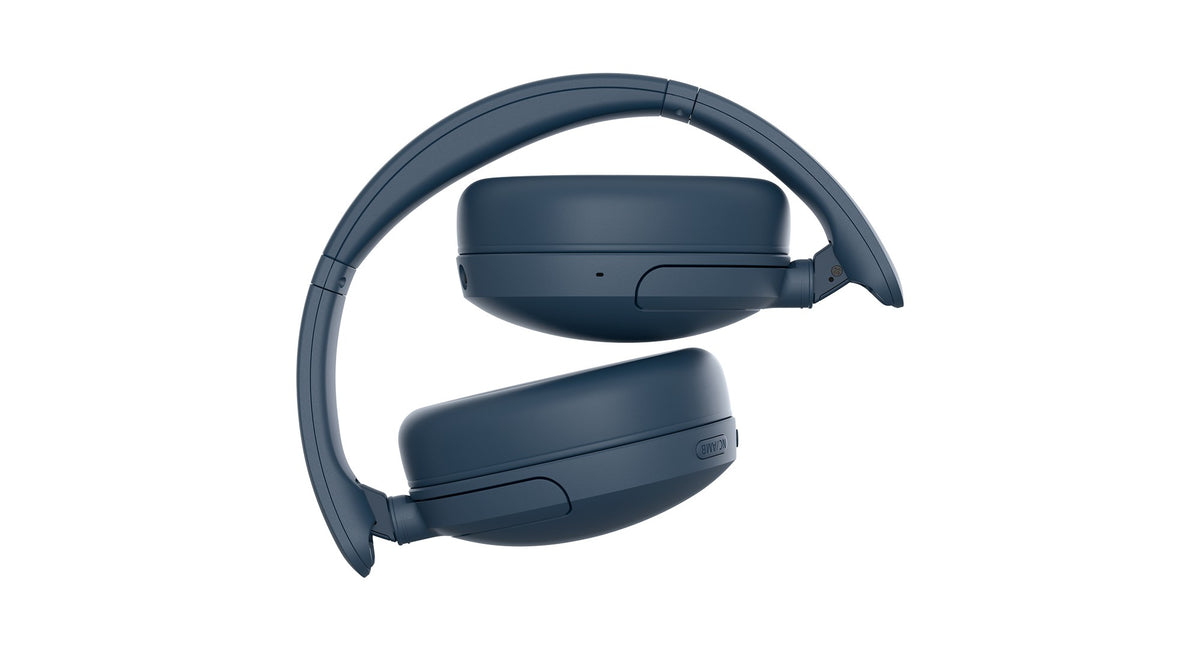 Sony WH-CH730N Wireless Noise Cancelling Headphones - Blue - folded, side profile