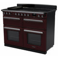 Rangemaster Estel Deluxe 110 Induction range cooker in Bordeaux with Chrome trim