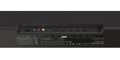 Sennheiser AMBEO Soundbar Plus Black — rear view showing Ethernet, HDMI, optical, USB, AUX and subwoofer-out ports