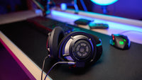 Sennheiser HD 800 S Open-Back Headphones — lifestyle, gaming setup