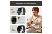 Fitbit Sense 2 - Advanced Health Smartwatch with cEDA Stress Sensor & GPS - Shadow Grey/Graphite | 79-FB521BKGB