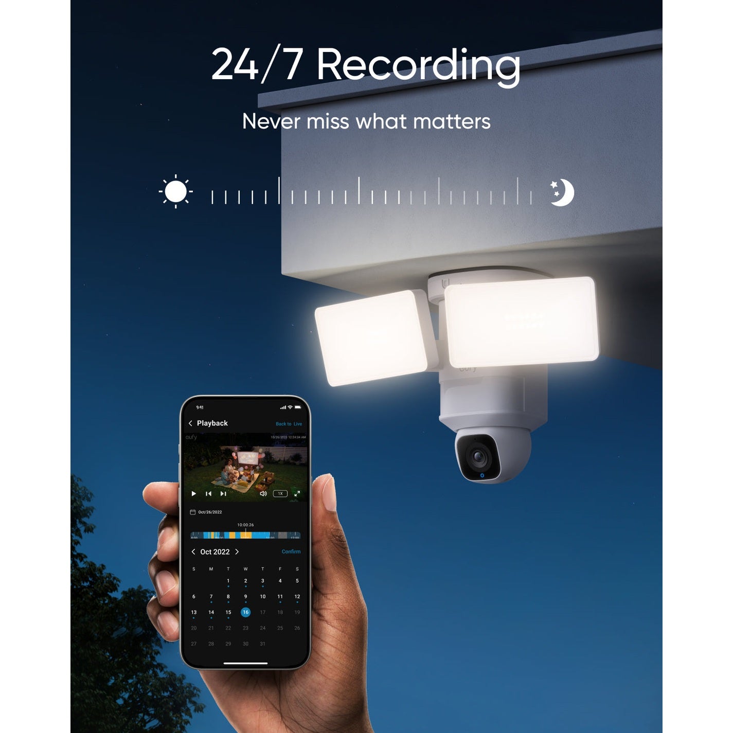 Eufy Floodlight Camera E30 2K Pan & Tilt | T8426121