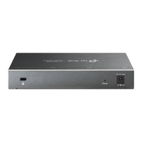 TP-Link TL-SG108E 8 Port Gigabit Easy Smart Switch — back/side view showing Kensington lock and power jack