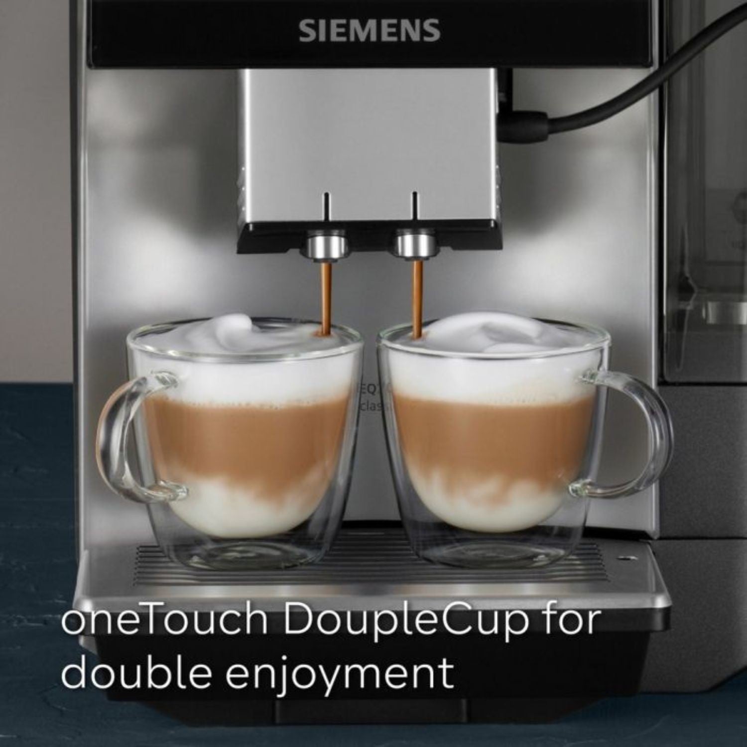 Siemens EQ500 Classic Bean‑to‑Cup Coffee Machine | TP515GB1 (Daylight Silver / Piano Black)