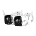 Tapo C310P2 outdoor security Wi-Fi camera, 2-pack, front-facing view of both units