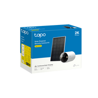 Tapo C410 KIT retail packaging box, Solar-Powered Security Camera Kit, showing camera and panel
