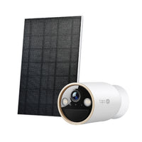 Tapo C460 KIT 4K solar-powered security camera with solar panel, studio shot showing both kit components