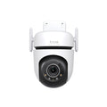 Tapo C520WS outdoor pan and tilt security Wi-Fi camera, front view showing dual antennas and 2K QHD badge