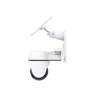 Tapo C610 KIT solar-powered pan and tilt security camera, side profile showing USB-C port