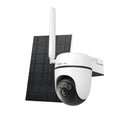 Tapo C615G KIT solar-powered pan and tilt 4G LTE security camera with solar panel and antenna, studio shot