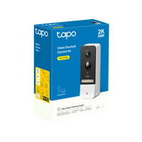 Tapo D230S1 retail packaging box, Video Doorbell Camera Kit, 2K 5MP, Hub Required