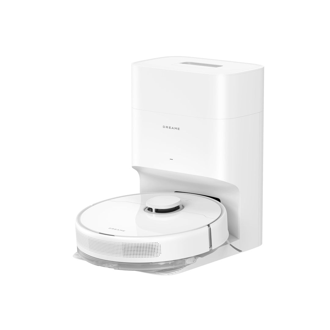 Dreame D10 Plus Gen 2 RLD32GD robot vacuum docked in its station, front view