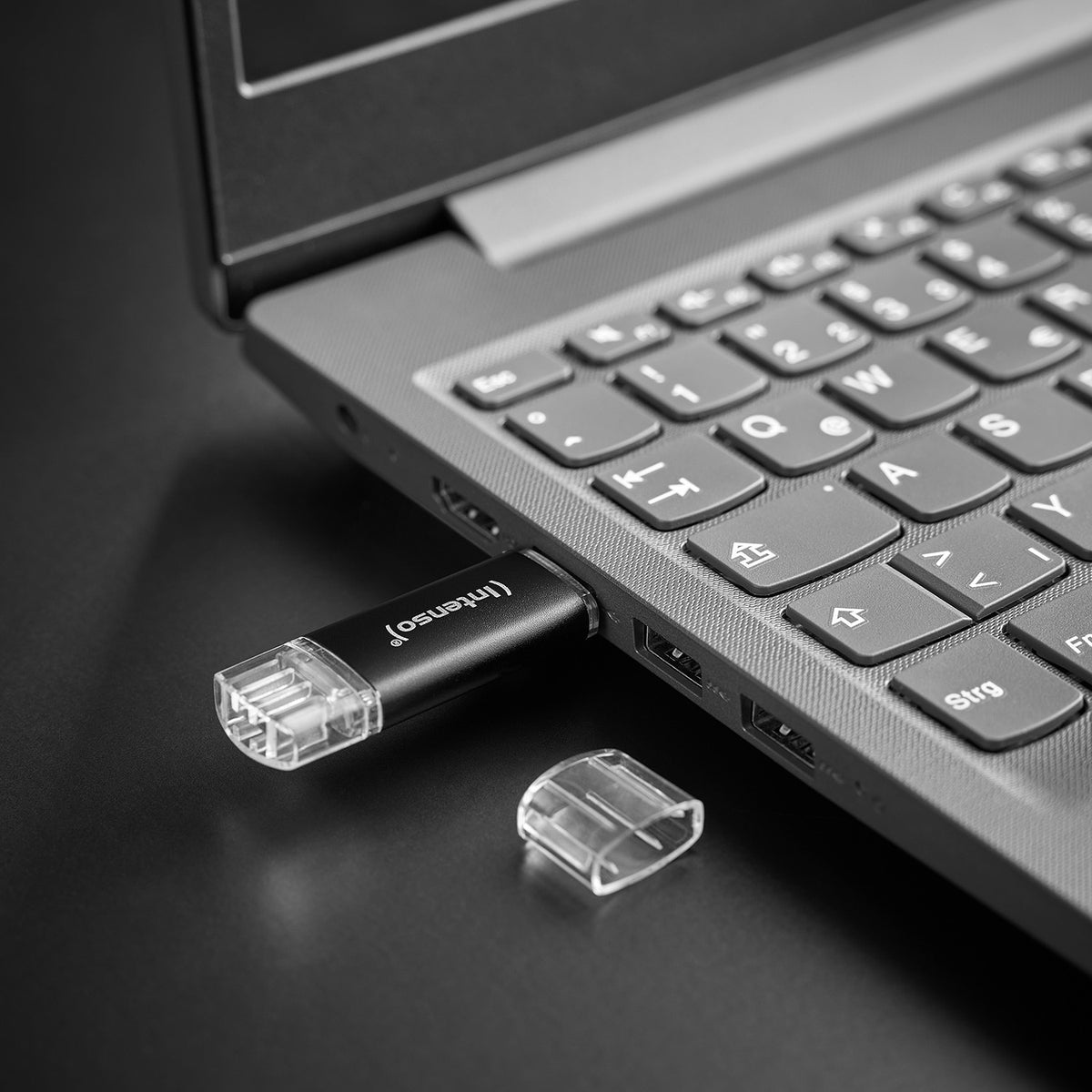 Intenso Twist Line 64GB USB 3.2 Dual Flash Drive, USB-C & USB-A - Anthracite - view 8