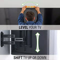 SANUS Advanced Full-Motion 4D + Shift TV Wall Mount 32"-65" - official product image