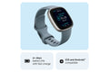 Fitbit Versa 4 - Fitness Smartwatch with GPS, NFC Payments & 40+ Exercise Modes - Waterfall Blue/Platinum | 79-FB523SRAG