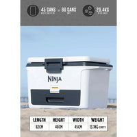 Ninja FrostVault 50QT 47L Hard Cooler with Dry Zone – Cloud White | FB151UKWH Ninja Drinks Cooler Euronics Ireland