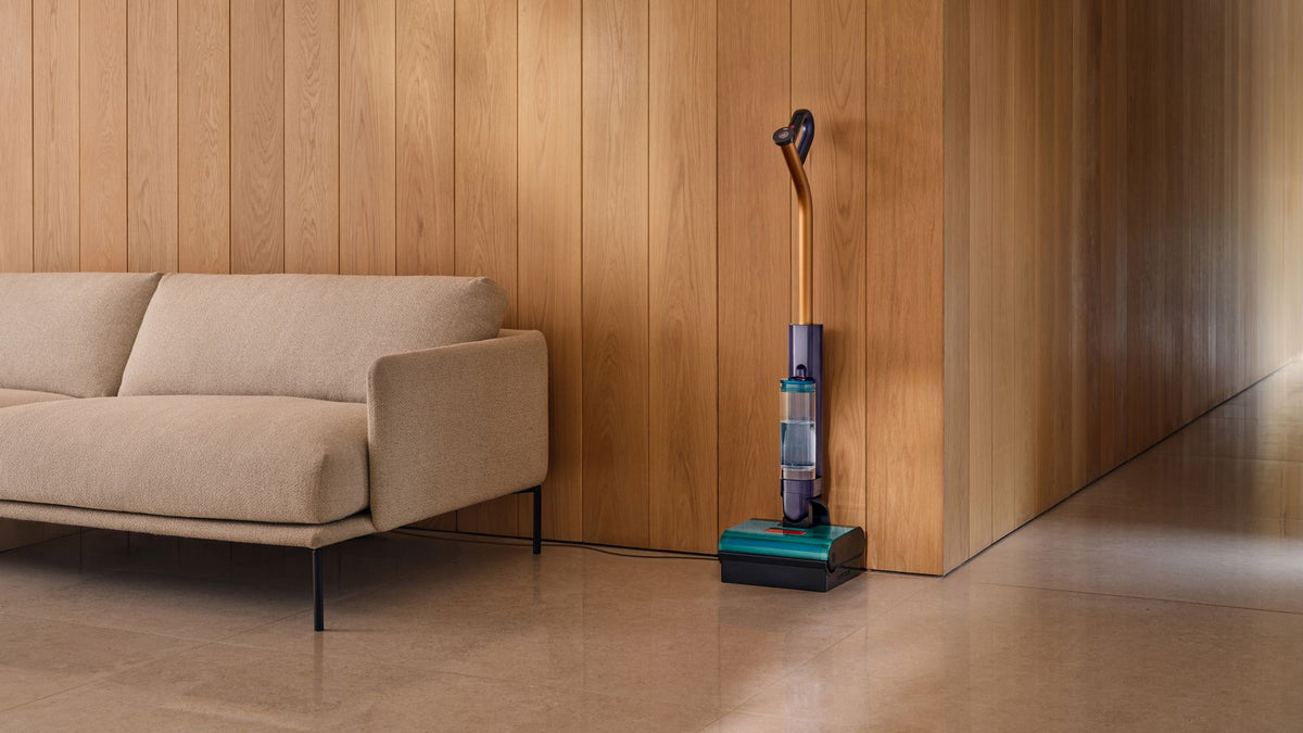 Dyson Clean+Wash Hygiene Hard Floor Cleaner - Copper/Prussian Blue - on the hot-air drying dock