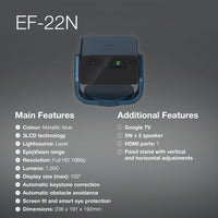 Epson EpiqVision Mini EF-22N Full HD Smart Laser Projector | V11HB38440 Epson Projector Euronics Ireland