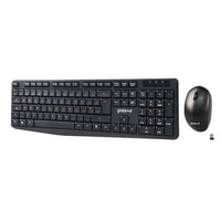 Groov-e Wireless Full-Size Keyboard and Mouse Set Black - official product image