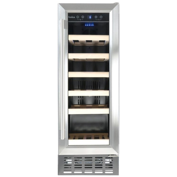 Amica Freestanding 19 Bottle Silver Wine Cooler AWC300SS