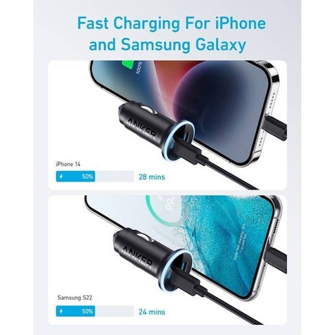 Anker 323 Car Charger 52.5W Black | A2735G11 Anker Euronics Ireland