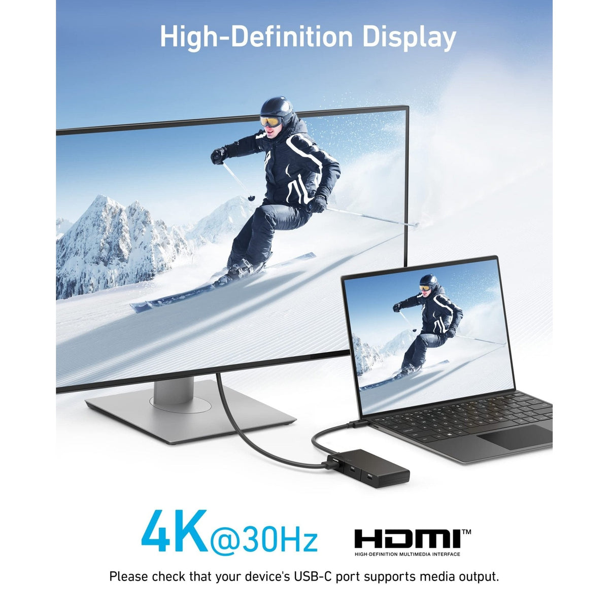 Anker 332 USB-C Hub 5-in-1 4K HDMI Black | A8356H11 Anker Euronics Ireland