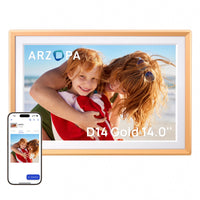 Arzopa D10 10.1" Digital Photo Frame Champagne Gold | Touch Screen Smart Display