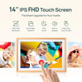 Arzopa D14 14" Digital Photo Frame Champagne Gold | Touch Screen WiFi