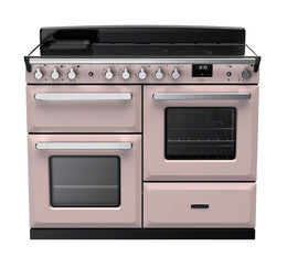 Rangemaster Estel Deluxe 110cm Induction Range Cooker - Pale Pink with Chrome Trim | ESDLO110EIPPPK/CM1