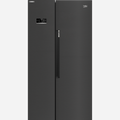 Beko Freestanding American Style Fridge Freezer with NeoFrost™ Black Steel | ASL1442VPZ Beko American Fridge Freezer Euronics Ireland