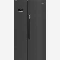 Beko Freestanding American Style Fridge Freezer with NeoFrost™ Black Steel | ASL1442VPZ Beko American Fridge Freezer Euronics Ireland