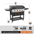 Blackstone 36" Griddle and 3 Drawers Airfryer Combo - Griddle Barbeque
