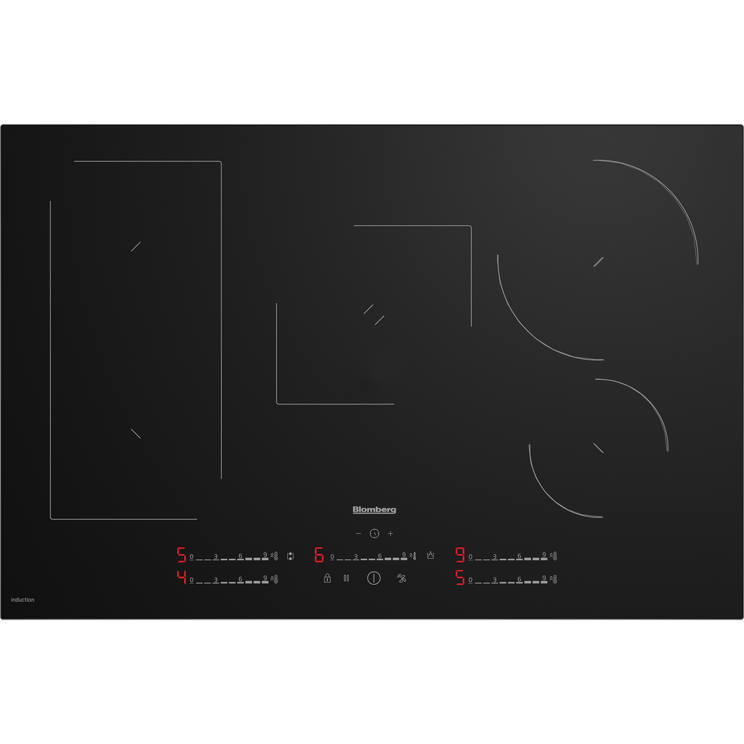 Blomberg 80cm 5 zones Cook Sensor Induction Hob Black | MIX55487N Blomberg Hob Euronics Ireland