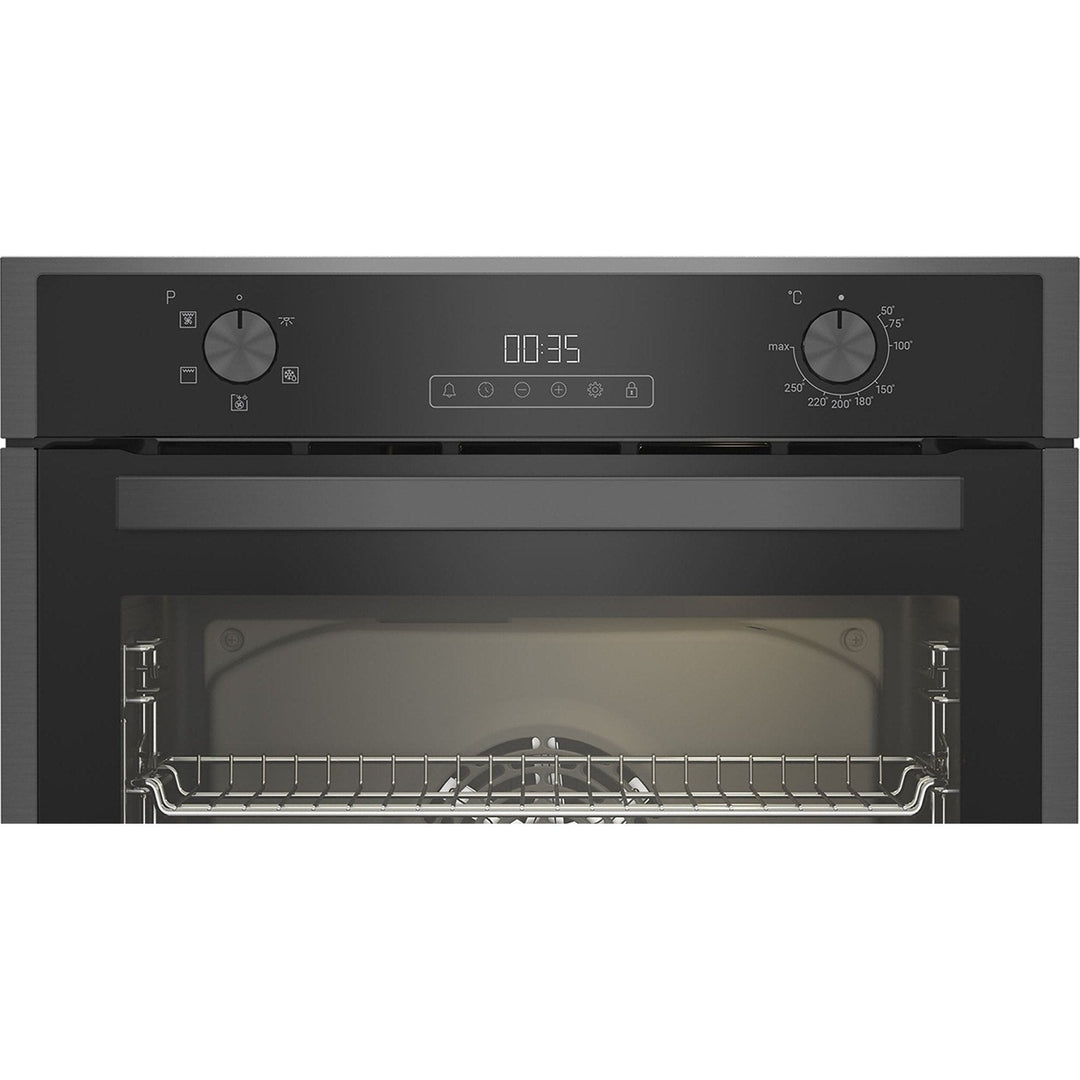 Blomberg Single Fan Oven 72L Capacity Dark Steel | ROEN9202DX Blomberg Oven Euronics Ireland