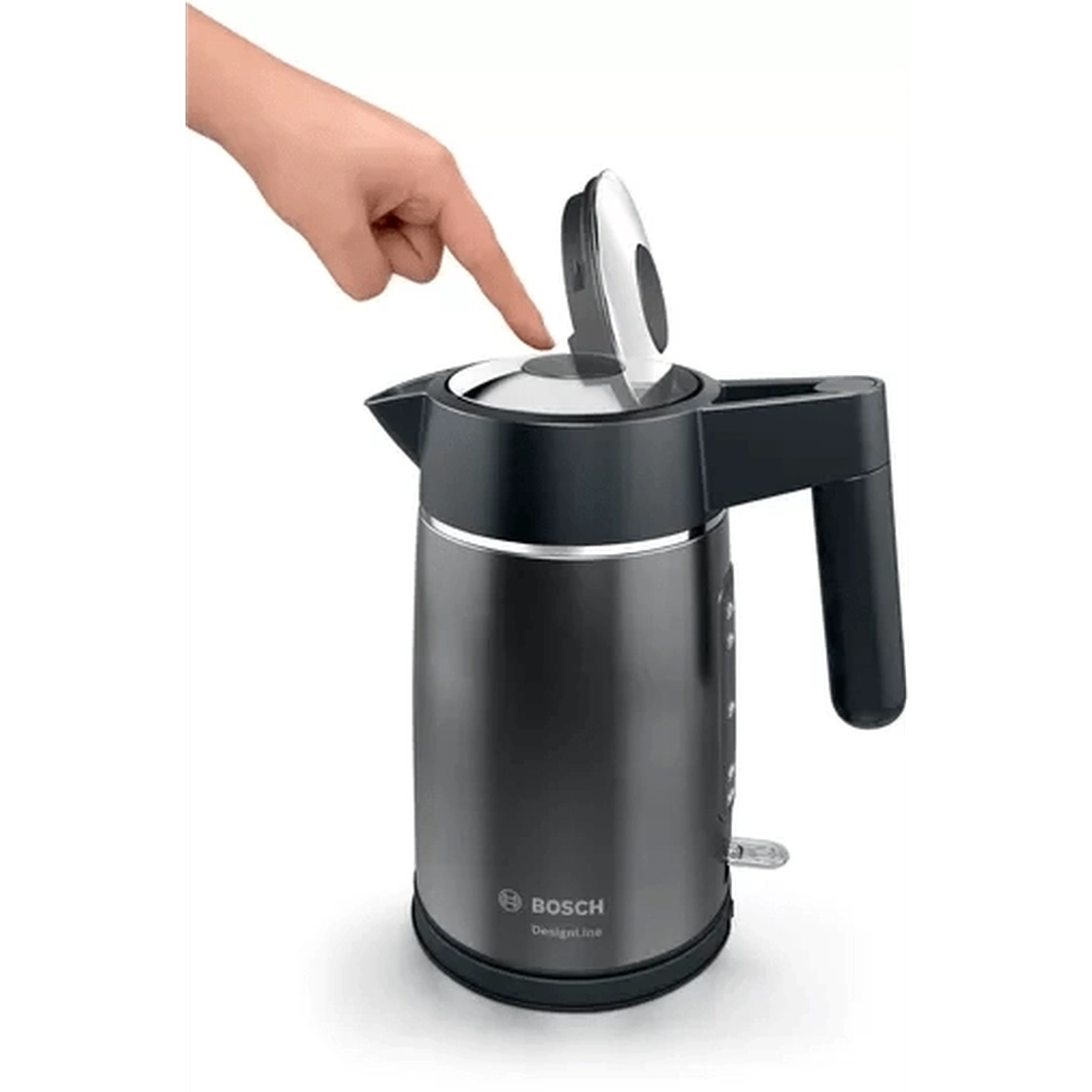 Bosch DesignLine 1.7L Graphite Kettle | TWK5P475GB Bosch Kettle Euronics Ireland