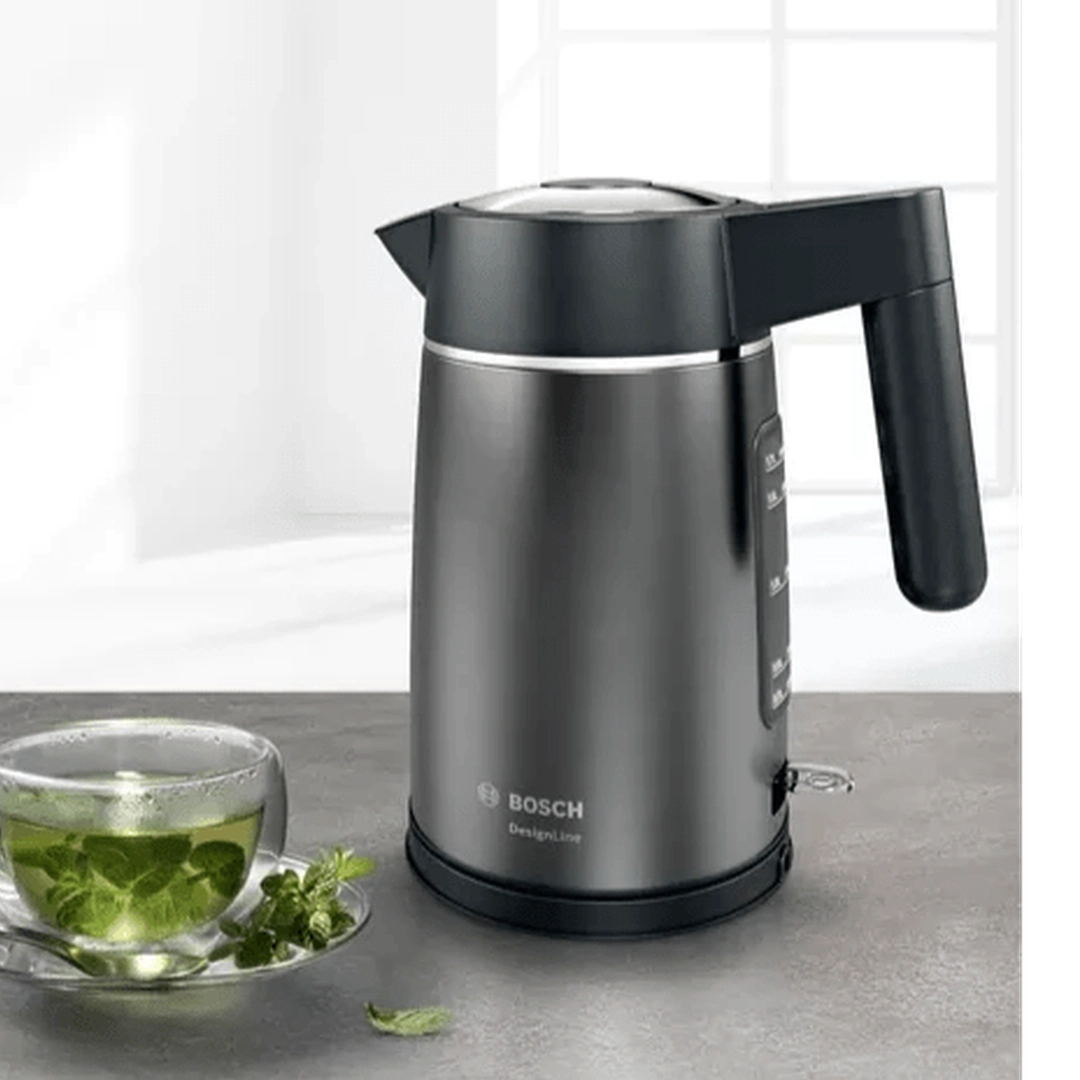 Bosch DesignLine 1.7L Graphite Kettle | TWK5P475GB Bosch Kettle Euronics Ireland