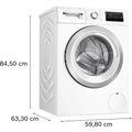 Bosch Series 4 Washing machine, Front Loader 9kg 1400 rpm - White | WAN28259GB Bosch Washing Machine Euronics Ireland
