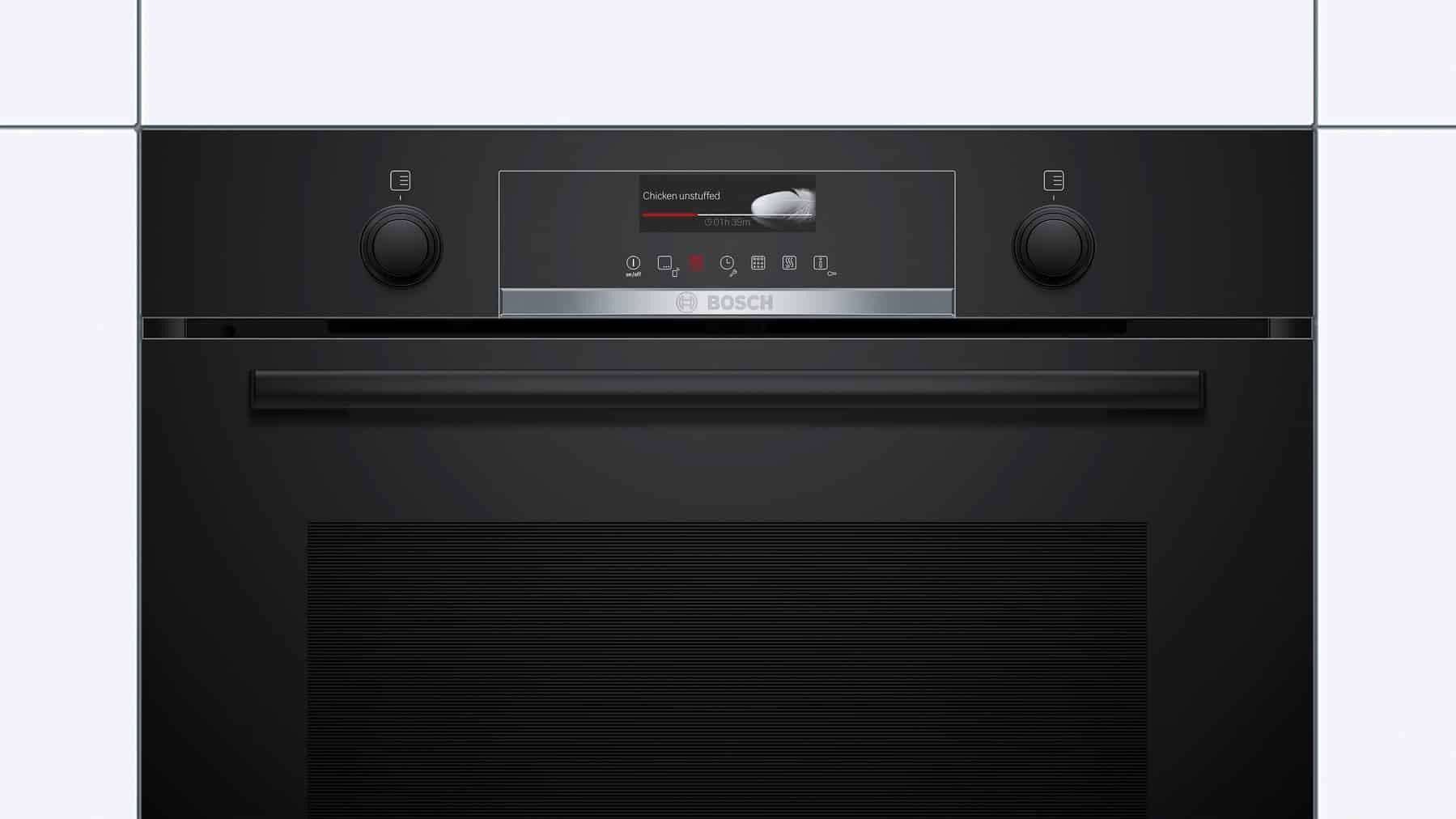 Bosch Serie 6 60cm 71 Litre Built-In Single Oven Black | HBG579BB6B