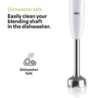 Braun MultiQuick 1 Hand Blender - White - dishwasher safe shaft