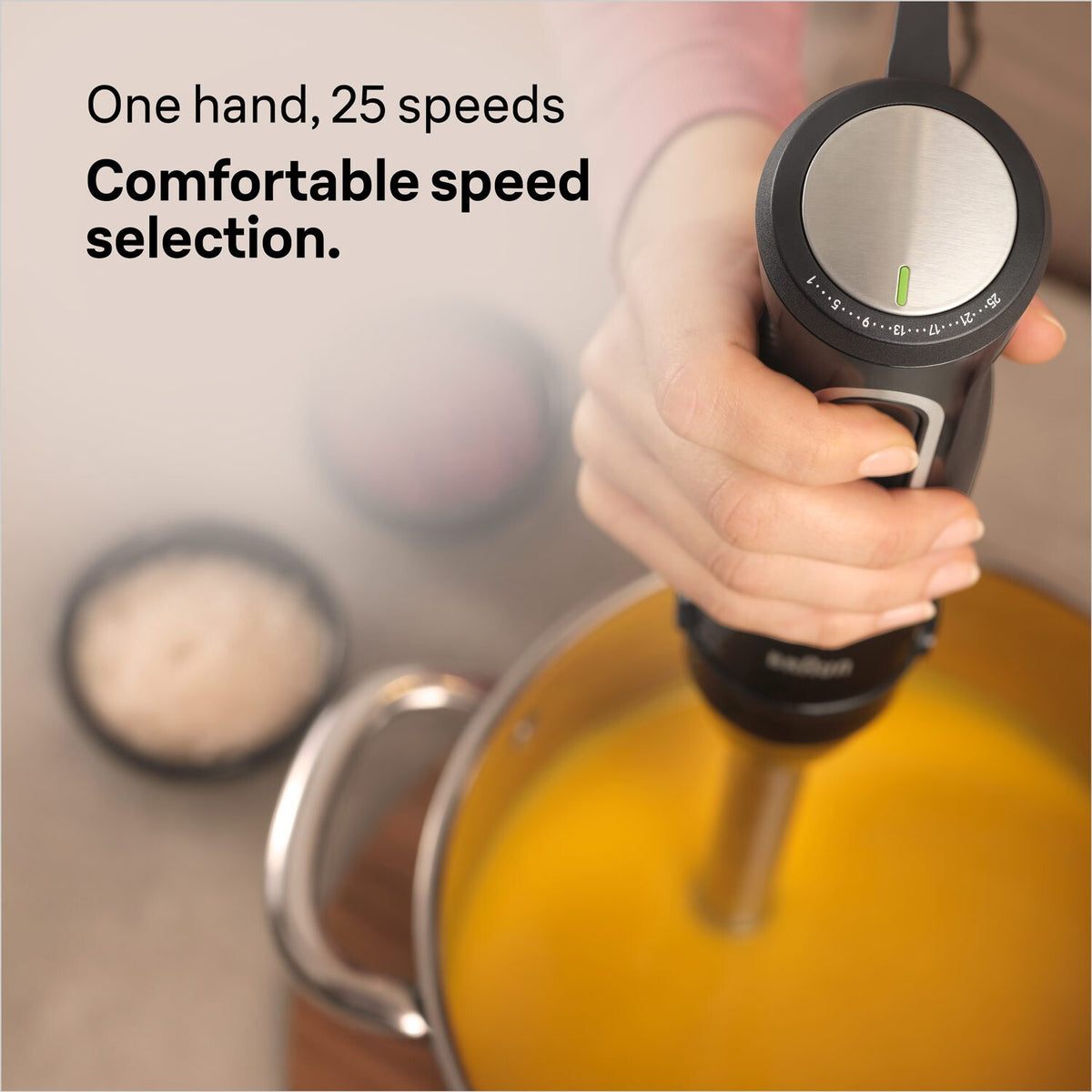 Braun MultiQuick 5 Pro Hand Blender - Black - 25 speed wheel