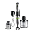 Braun MultiQuick 9 Hand Blender - Black - front view with attachments