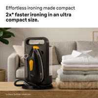 Braun UpStyle 2 Steam Generator Iron - Black - compact base in the living room