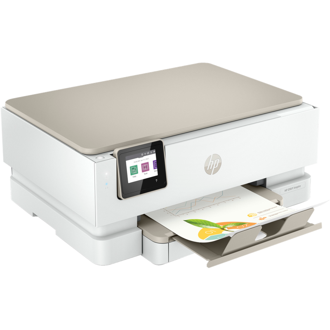 "Hp ENVY Inspire 7220e All-in-One Wireless Colour Printer | 3 Months Free Instant Ink with HP+ | White | 2-sided printing | Touchscreen | Self-healing Wi-Fi | 242P6B#687 " HP Euronics Ireland