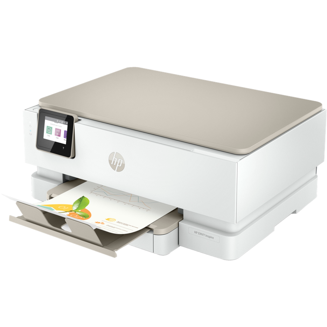 "Hp ENVY Inspire 7220e All-in-One Wireless Colour Printer | 3 Months Free Instant Ink with HP+ | White | 2-sided printing | Touchscreen | Self-healing Wi-Fi | 242P6B#687 " HP Euronics Ireland