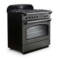 Rangemaster Classic FX 90 Dual Fuel range cooker in Black with Chrome trim