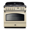 Rangemaster Classic FX 90 Dual Fuel range cooker in Cream with Chrome trim