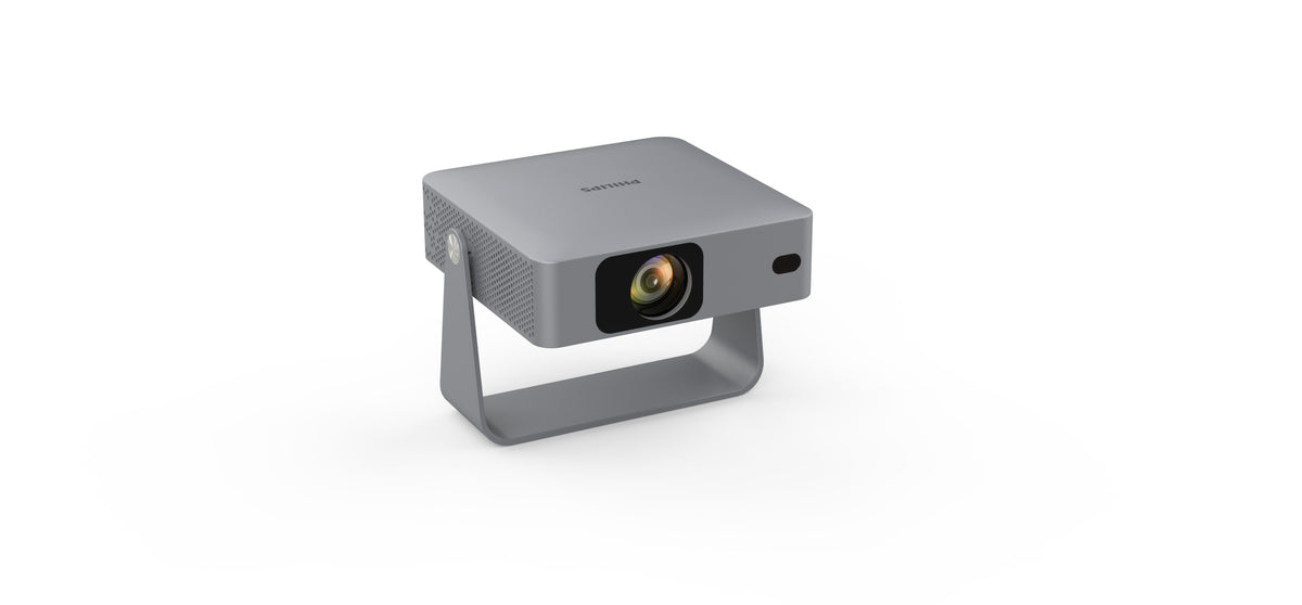 Philips NeoPix 256 Full HD Projector with Wi-Fi Screen Mirroring - Grey - front three-quarter view