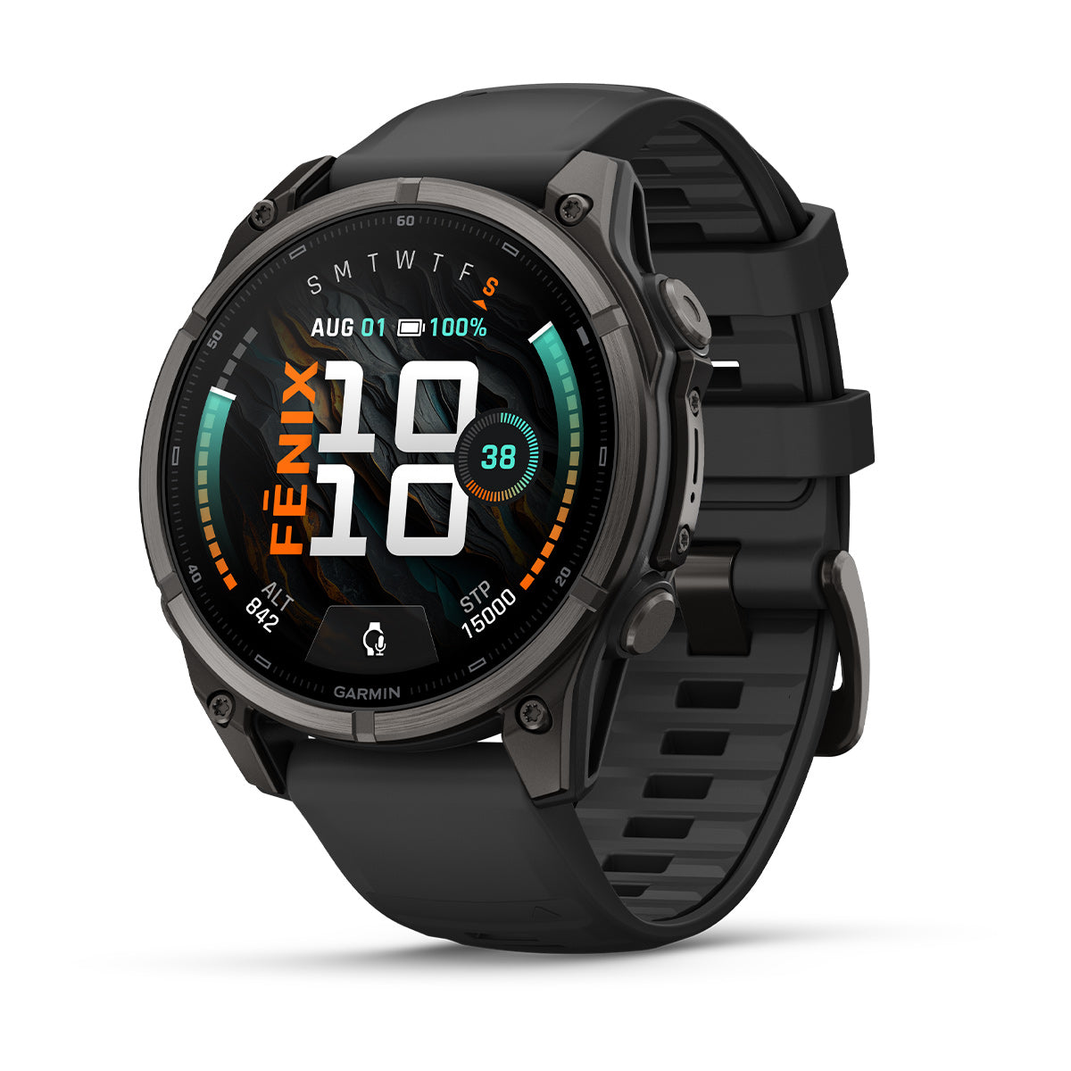 Garmin fenix 9 47mm AMOLED Sapphire GPS Smartwatch - front view