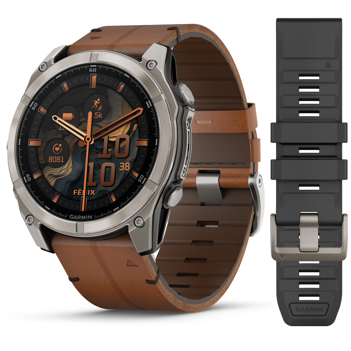 Garmin fenix 8 51mm AMOLED Sapphire GPS Smartwatch - front view